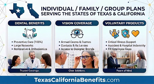 Texas California Benefits